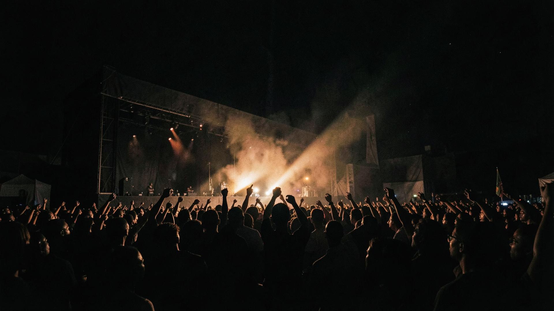 X3MIX Records artist performing to a packed night crowd